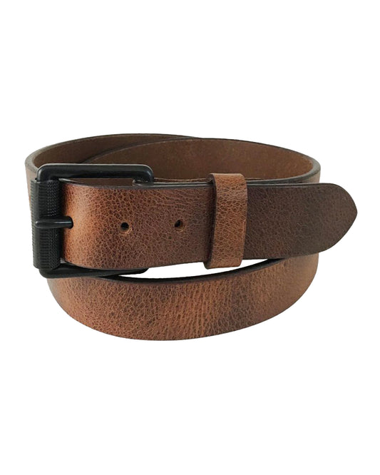 Crackle Texture Genuine Leather Belt
