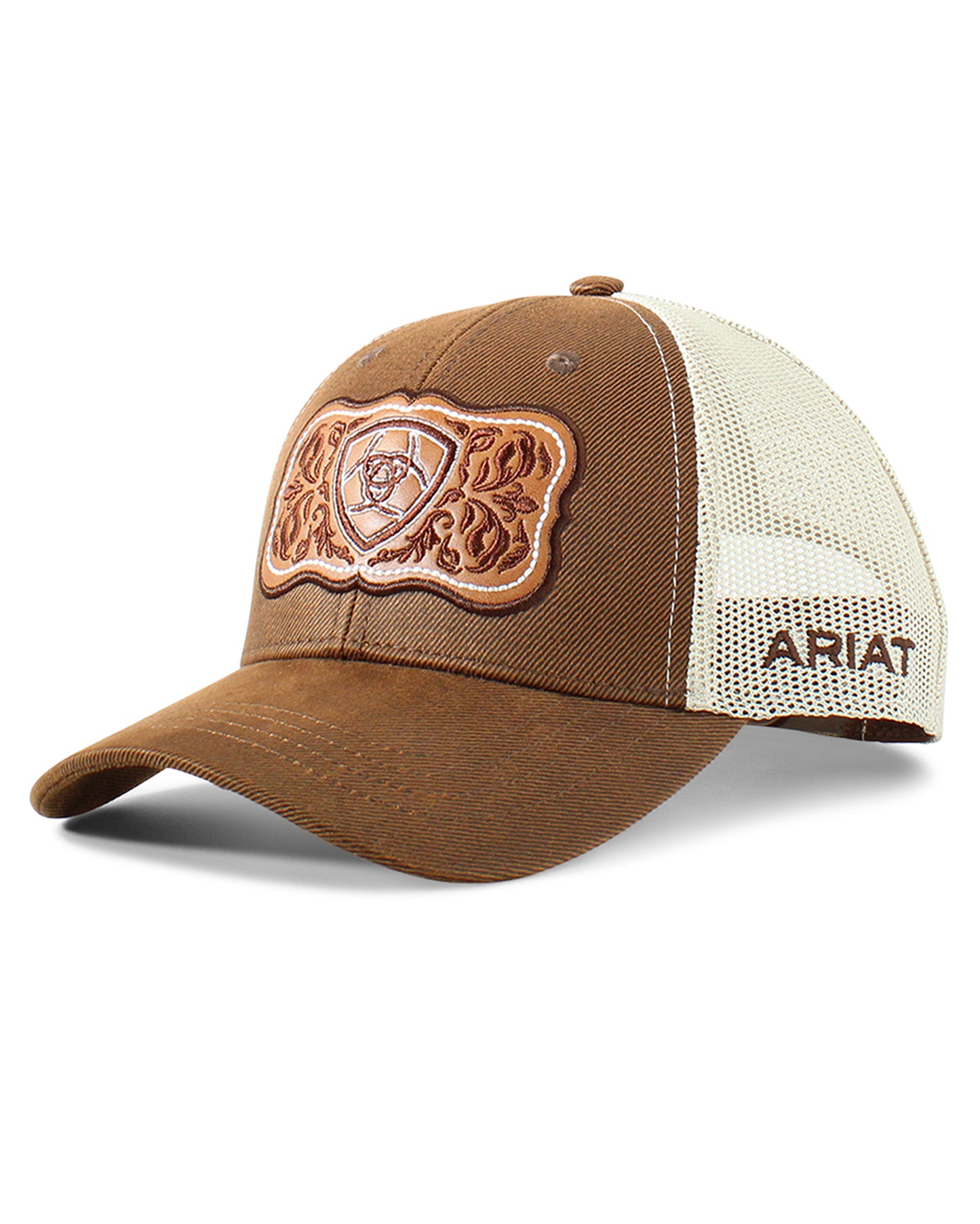 Floral Leather Patch Cap