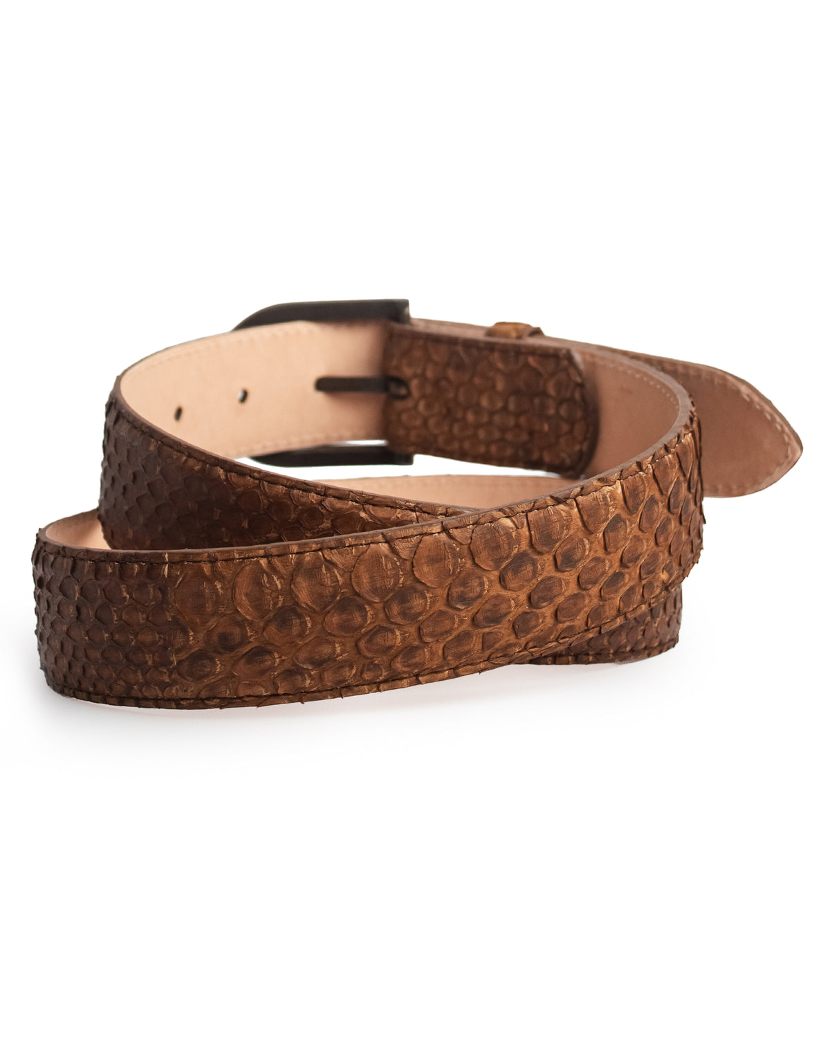 Classic Tan Python Belt - Cb404