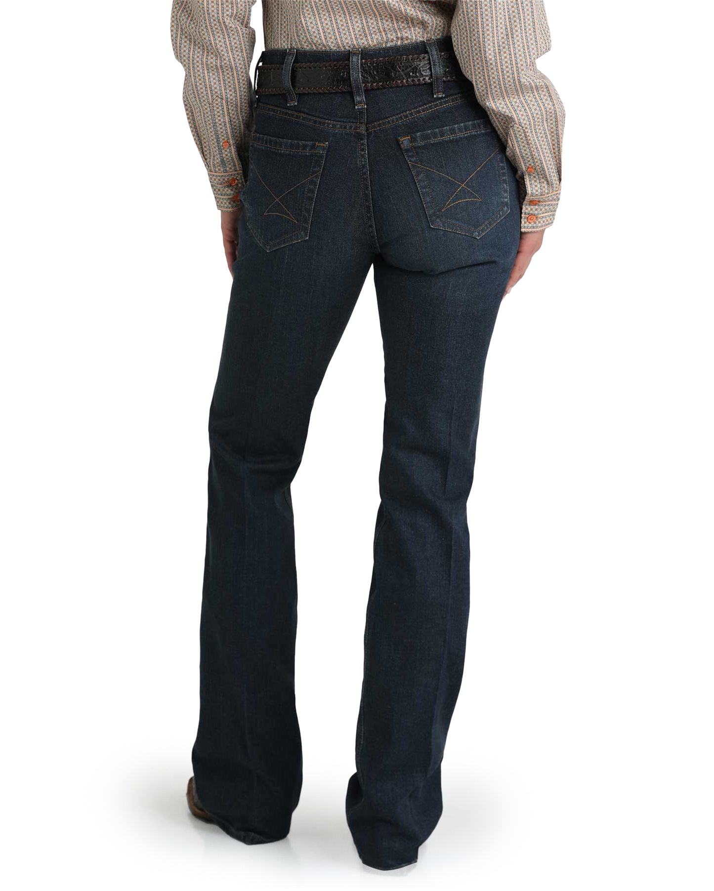 Women's Classic Mid Rise Boot Stretch Slim Fit Boot Cut Jeans - MJ84654071