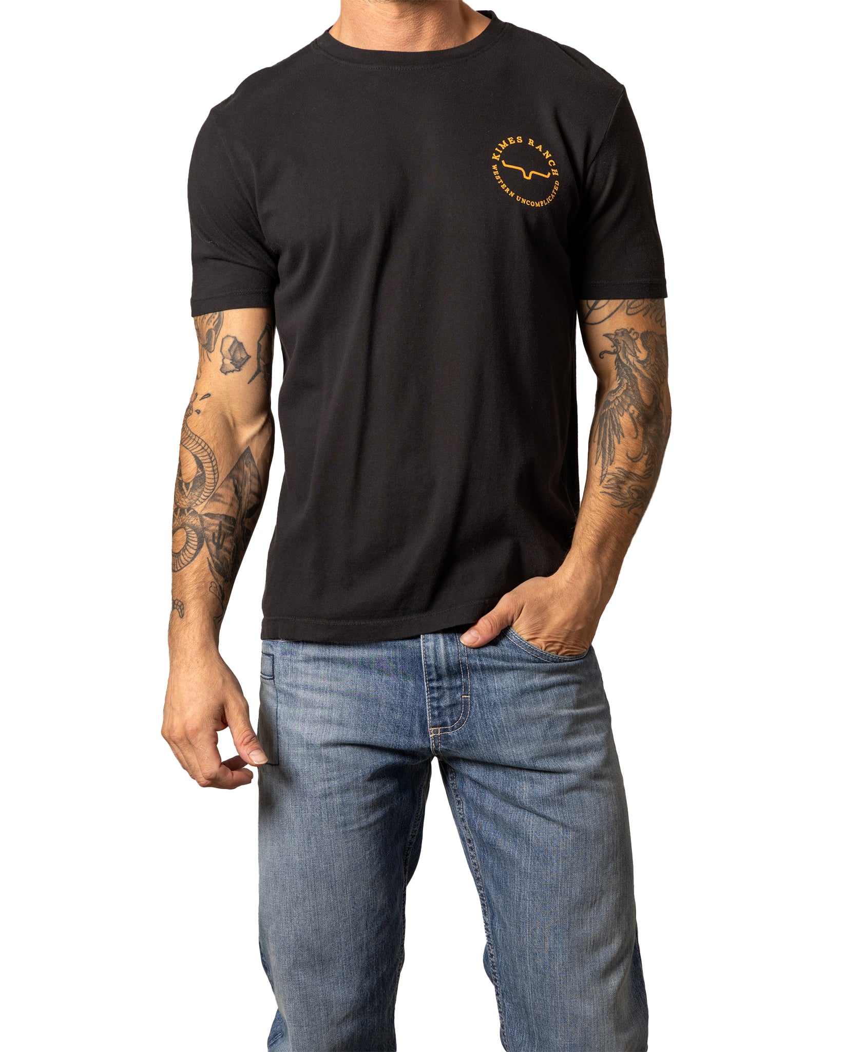 Men's 1956 T-Shirt - Msh0000118-Black by Kimes Ranch from Skip’s Western Outfitters | KMR-MSH0000118-BLACK-S-BLACK