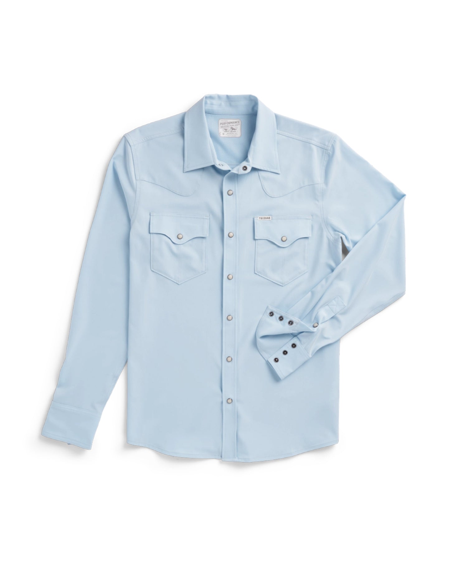 Men's Performance Western Pearl Snap Ls Sky - 40363-Sky