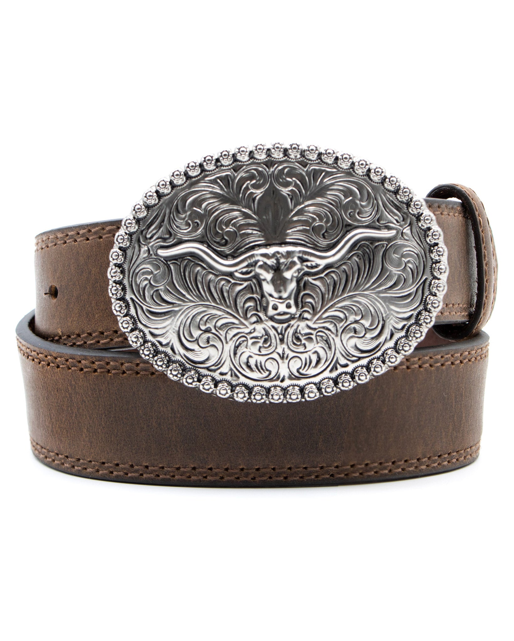 Kids’ Scrolled Longhorn Belt by AndWest from Skip’s Western Outfitters | AWE-BLT711-26-20-Reg