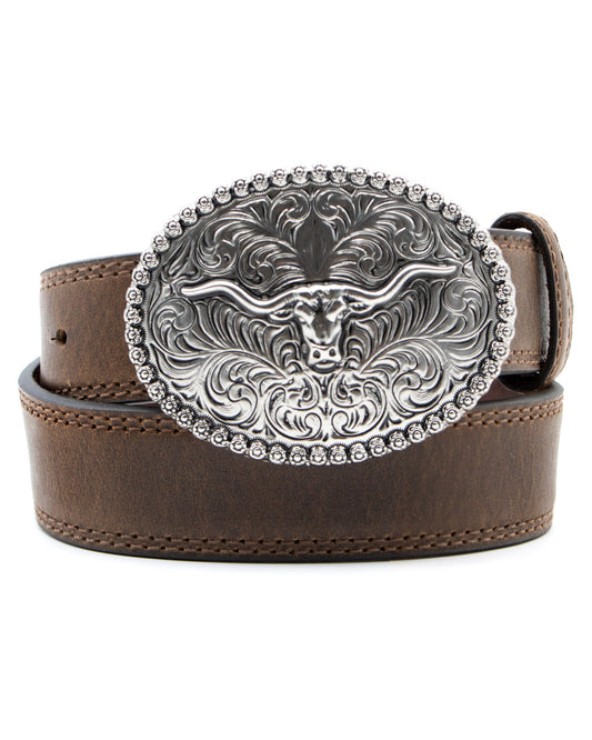 Kids’ Scrolled Longhorn Belt by AndWest from Skip’s Western Outfitters | AWE-BLT711-26-20-Reg