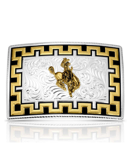 Ranch Bronc Honor And Grit Belt Buckle by Montana Silversmiths from Skip’s Western Outfitters | MON-55510-593-O/S