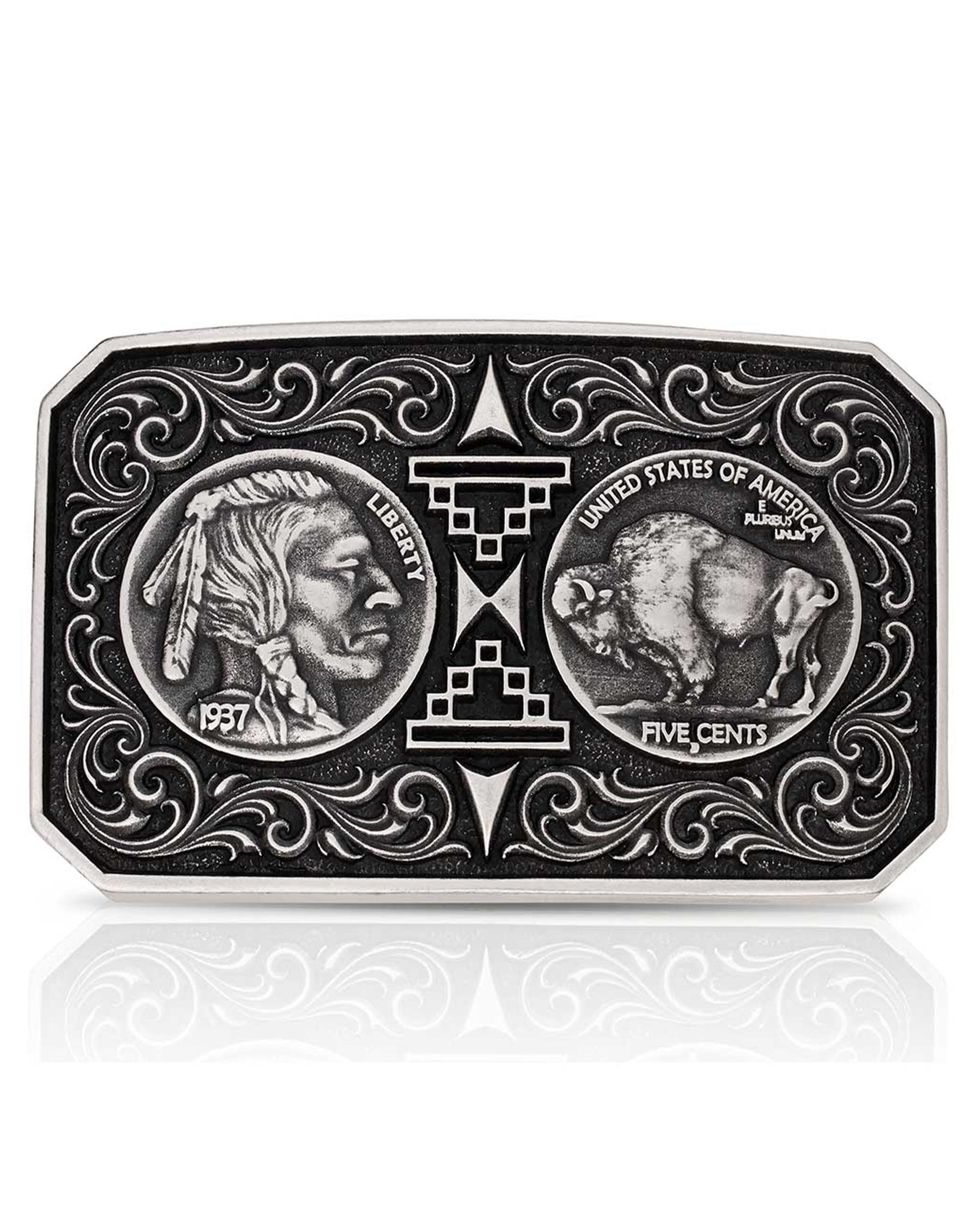 Westward Way Belt Buckle by Montana Silversmiths from Skip’s Western Outfitters | MON-A1055S-O/S