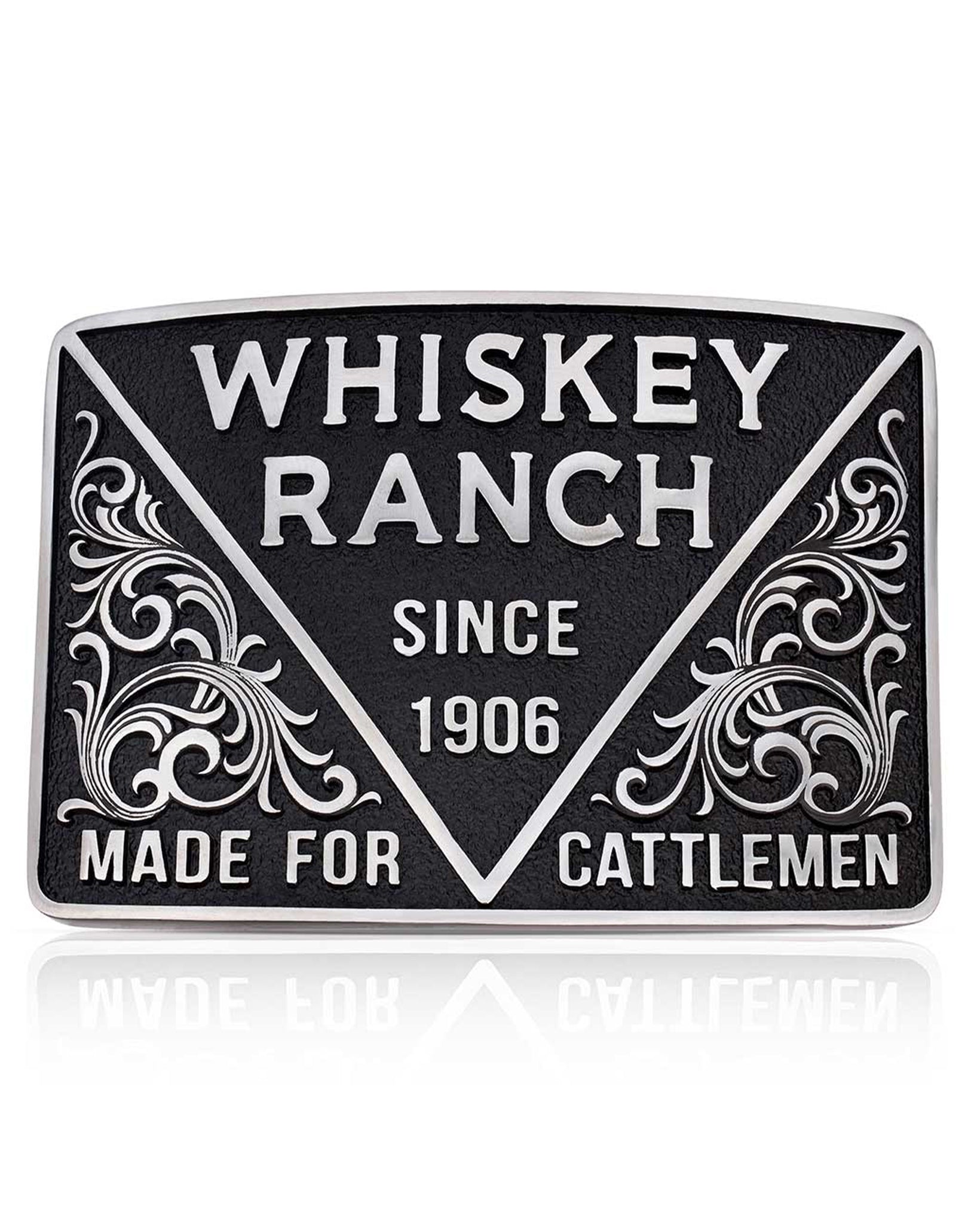 1906 Cattlemen Whiskey Ranch Buckle by Montana Silversmiths from Skip’s Western Outfitters | MON-A1057WR-O/S