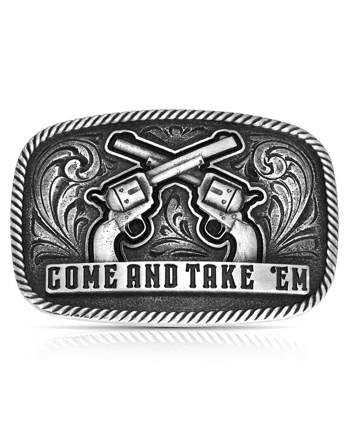 Frontier Spirit Belt Buckle by Montana Silversmiths from Skip’s Western Outfitters | MON-A1065S-O/S