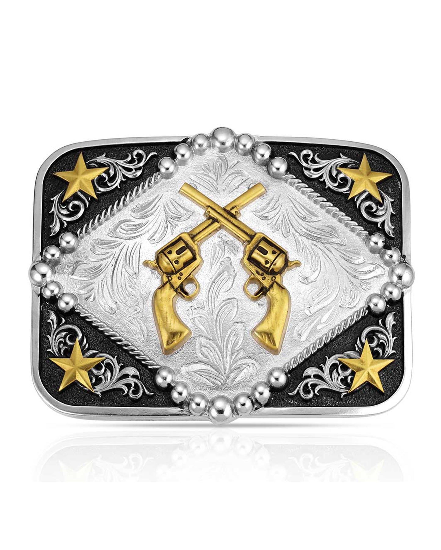Six Shooter Buckle - A1078P by Montana Silversmiths from Skip’s Western Outfitters | MON-A1078P