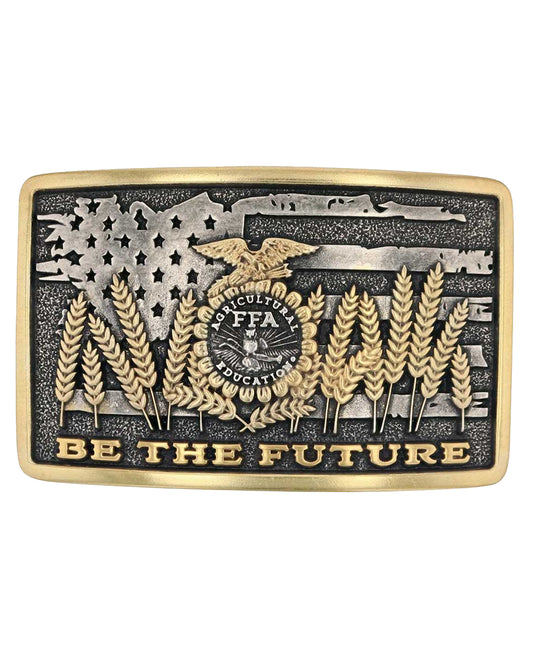 Be The Future FFA Buckle by Montana Silversmiths from Skip’s Western Outfitters | MON-a986p-O/S