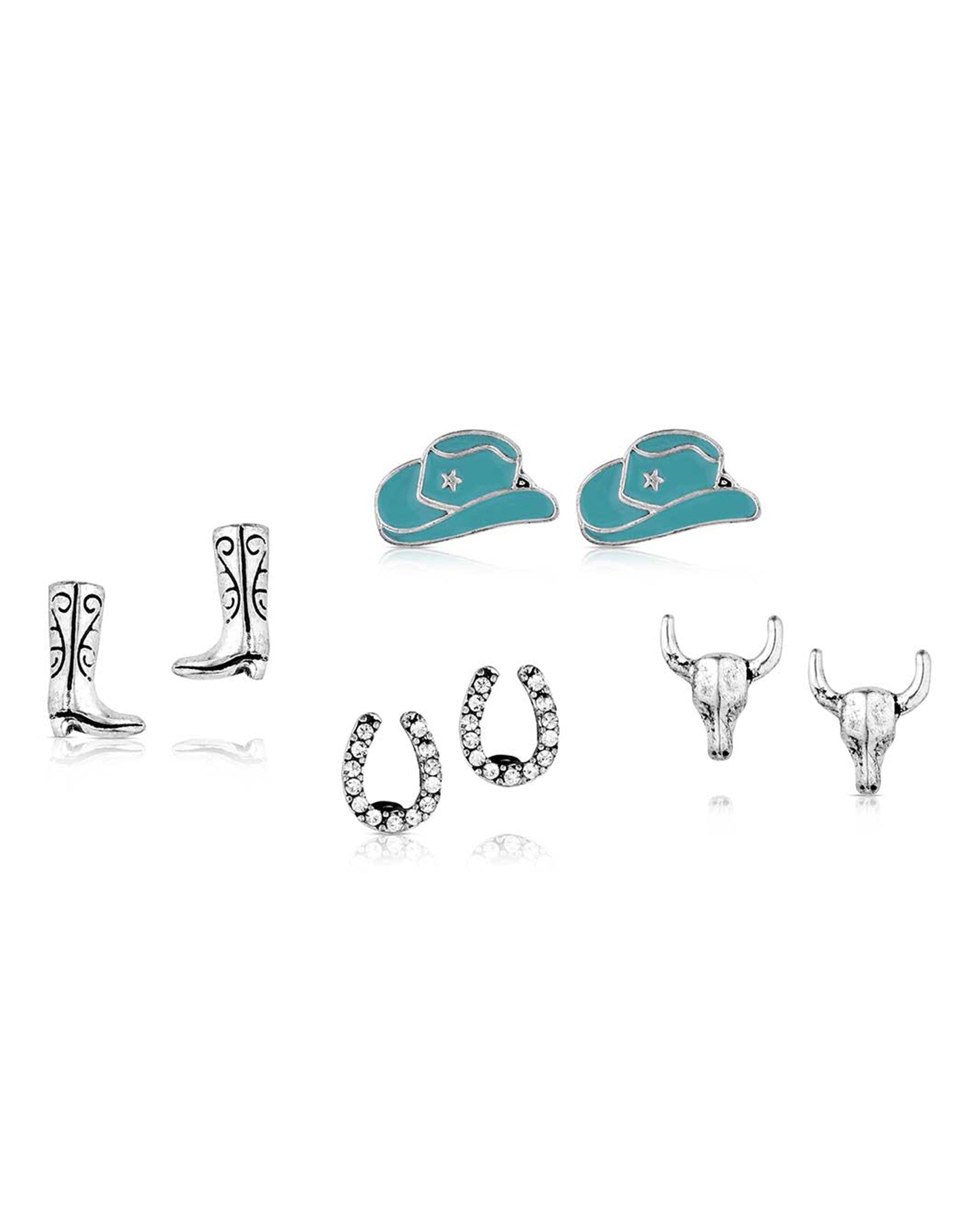 Boot Scootin Post Earring Set by Montana Silversmiths from Skip’s Western Outfitters | MON-AER6241-O/S