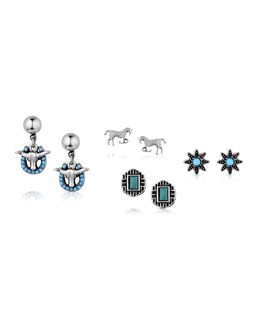 Everyday Western Post Earring Set by Montana Silversmiths from Skip’s Western Outfitters | MON-AER6243-O/S