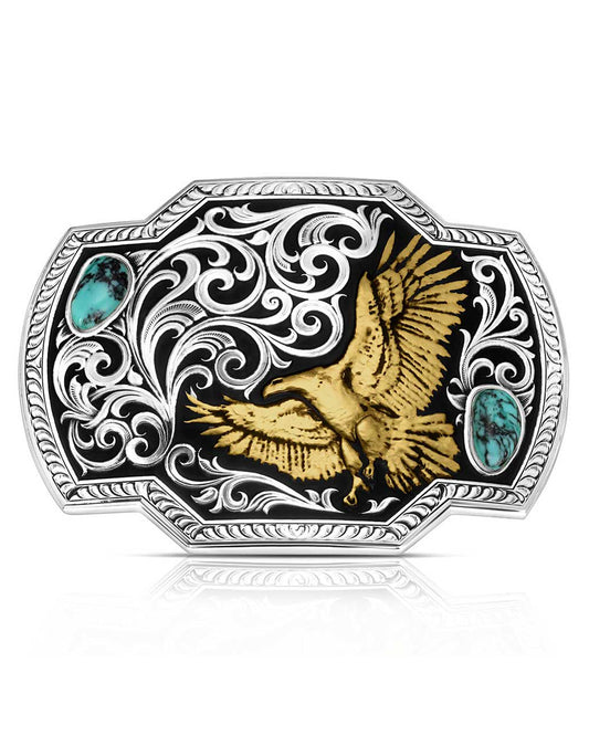 Wings Of Valor American Made Belt Buckle by Montana Silversmiths from Skip’s Western Outfitters | MON-AM55410-O/S