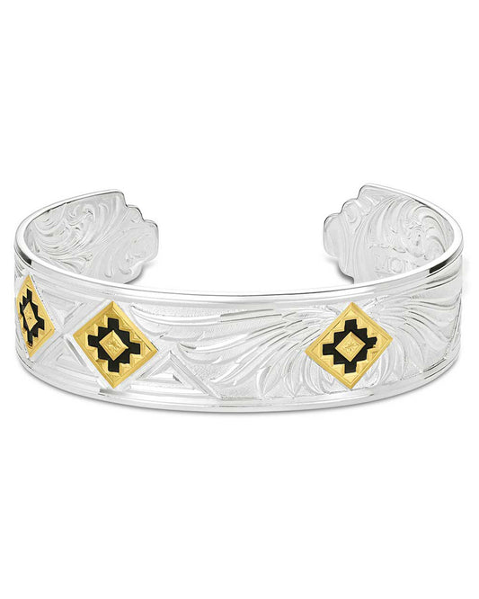 Southwestern Resilience American Made Cuff Bracelet by Montana Silversmiths from Skip’s Western Outfitters | MON-AMBC6177-O/S