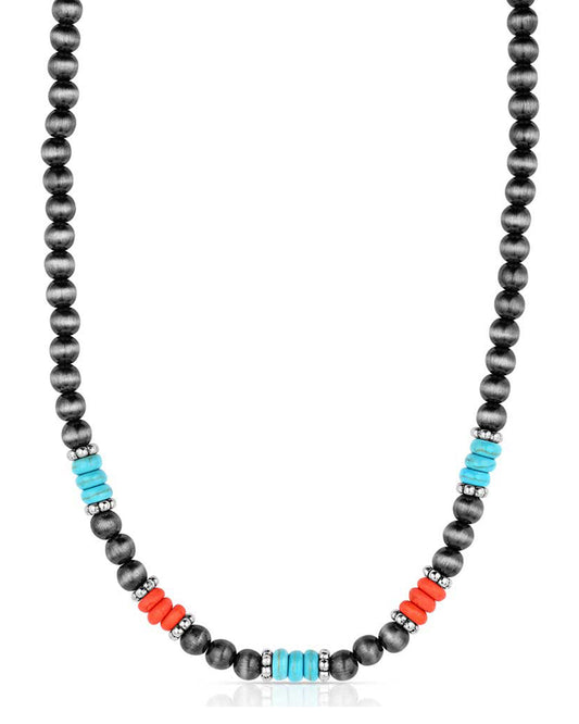 The Badlands Beaded Necklace by Montana Silversmiths from Skip’s Western Outfitters | MON-ANC6246-O/S