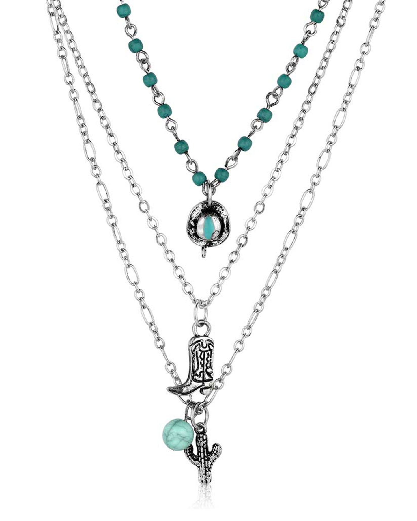 Layers Of The West Necklace by Montana Silversmiths from Skip’s Western Outfitters | MON-ANC6250-O/S