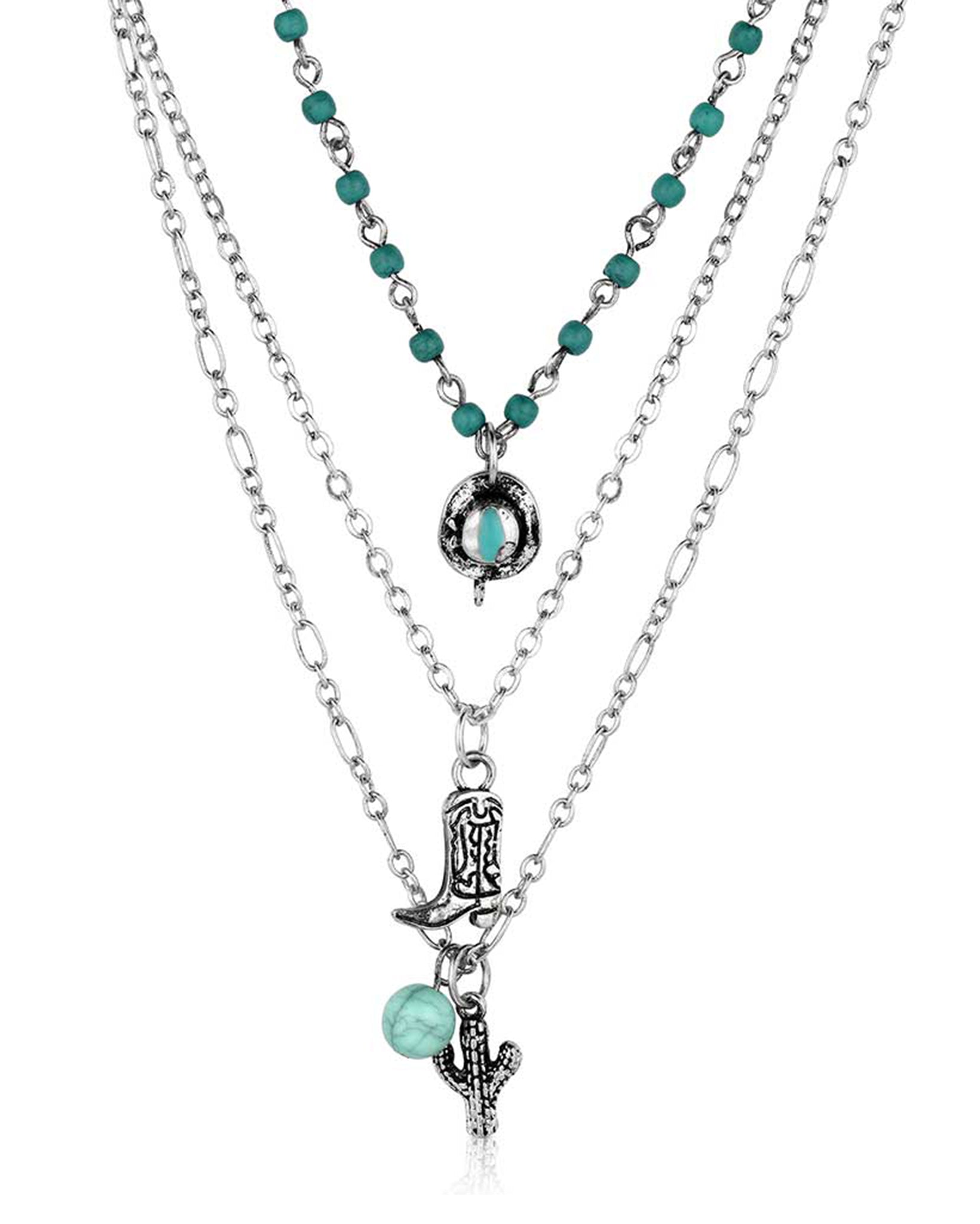 Layers Of The West Necklace by Montana Silversmiths from Skip’s Western Outfitters | MON-ANC6250-O/S