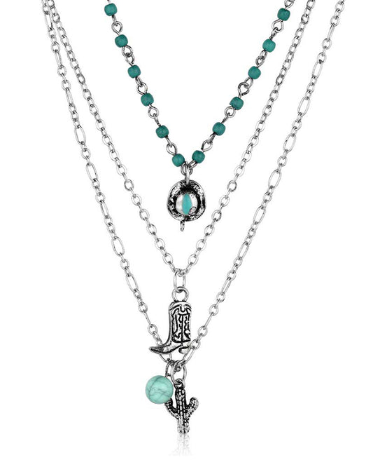 Layers Of The West Necklace by Montana Silversmiths from Skip’s Western Outfitters | MON-ANC6250-O/S