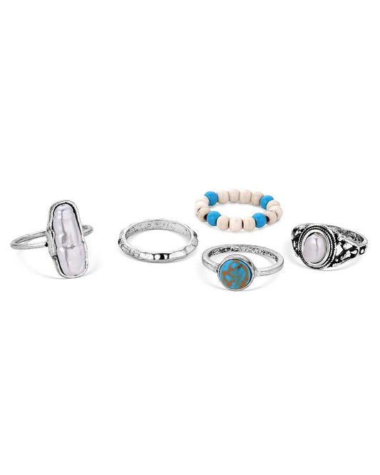 Ivory Skies Ring Set by Montana Silversmiths from Skip’s Western Outfitters | MON-ARG6247-O/S
