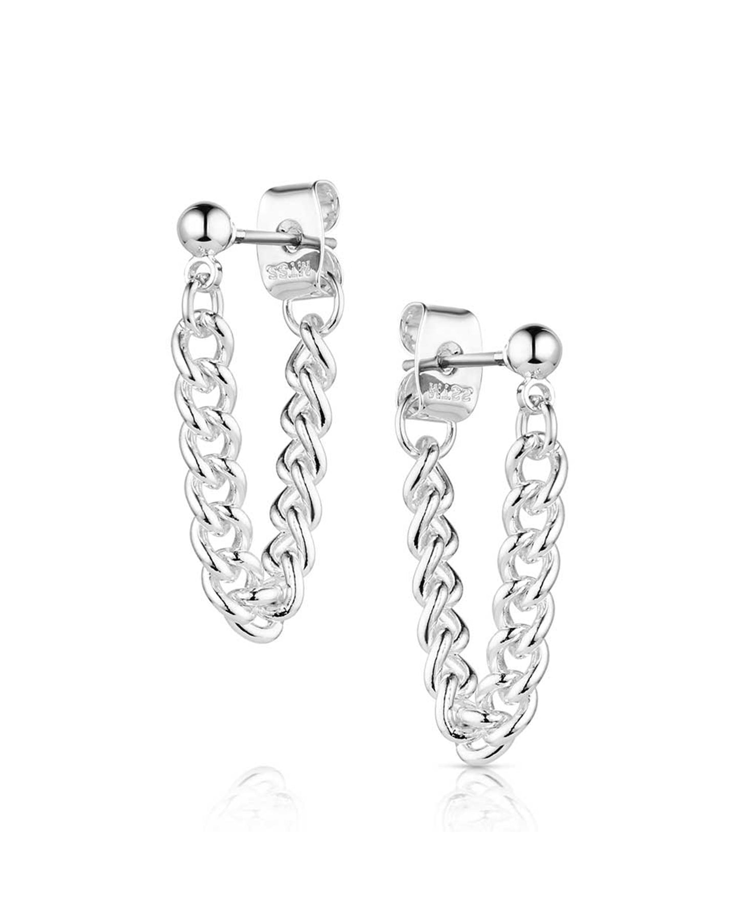 Bridle Chain Earrings - Er6443 by Montana Silversmiths from Skip’s Western Outfitters | MON-ER6443
