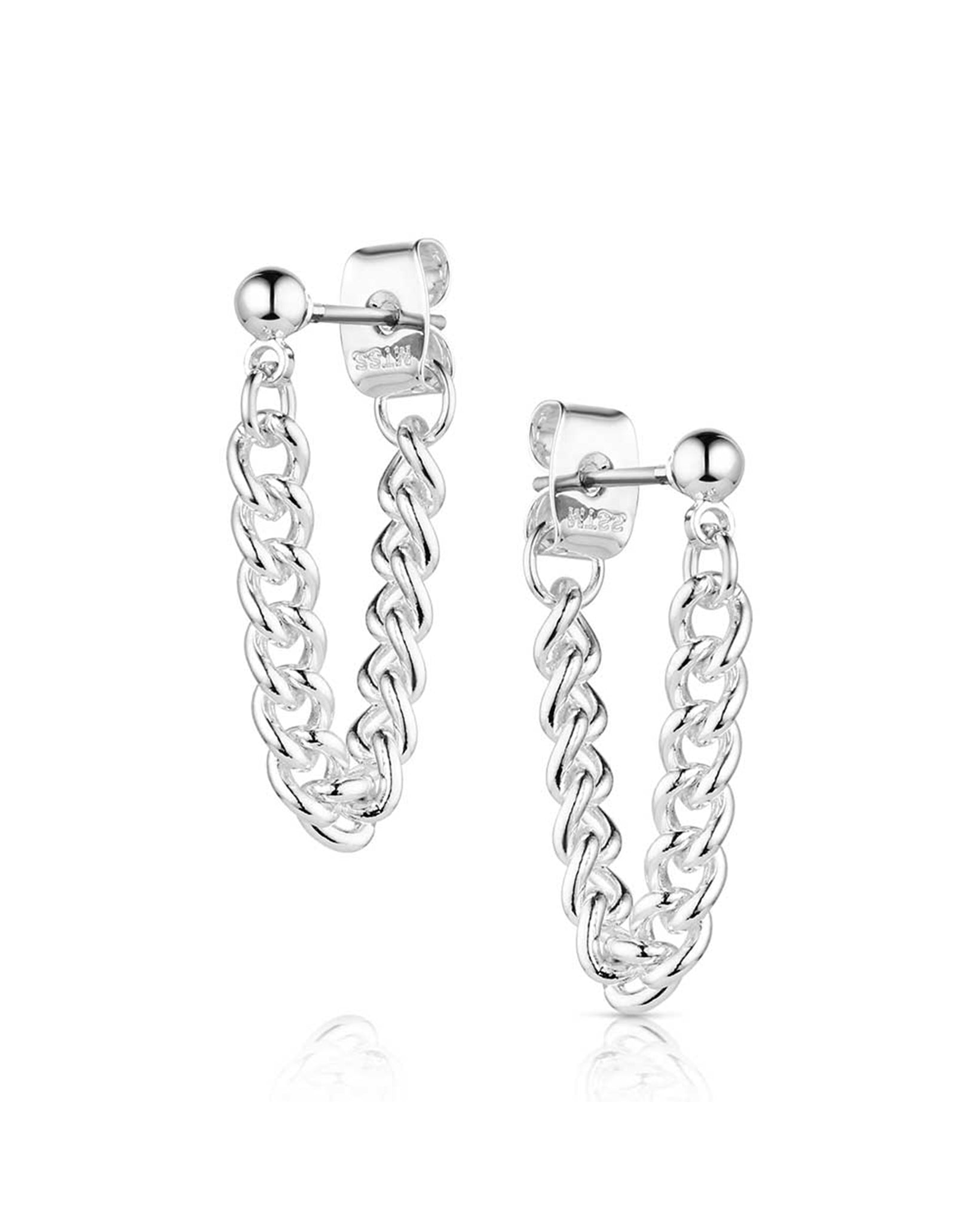Bridle Chain Earrings - Er6443 by Montana Silversmiths from Skip’s Western Outfitters | MON-ER6443