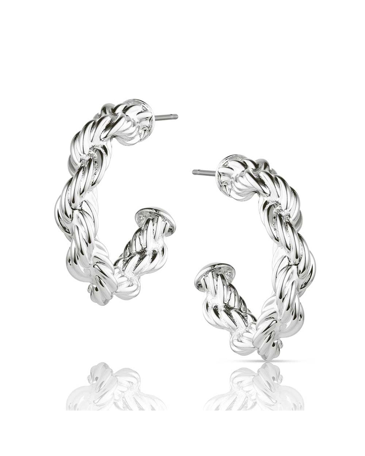 Plaited Rope Hoop Earrings - Er6445