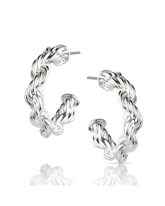 Plaited Rope Hoop Earrings - Er6445