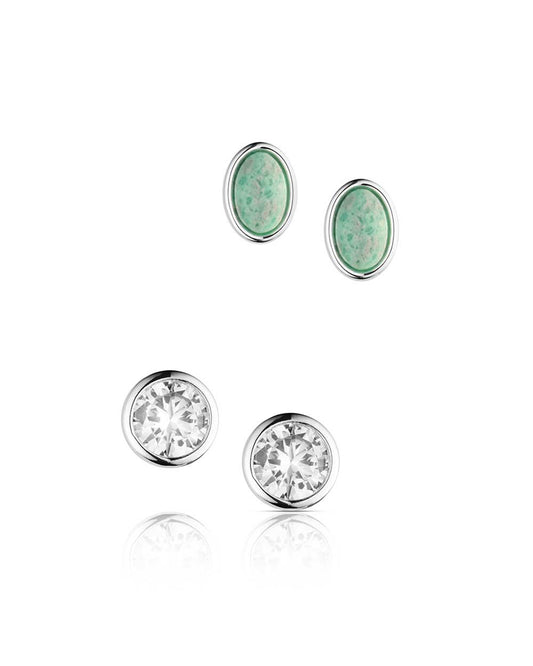 Circle Four Post Earring Set - Er6468