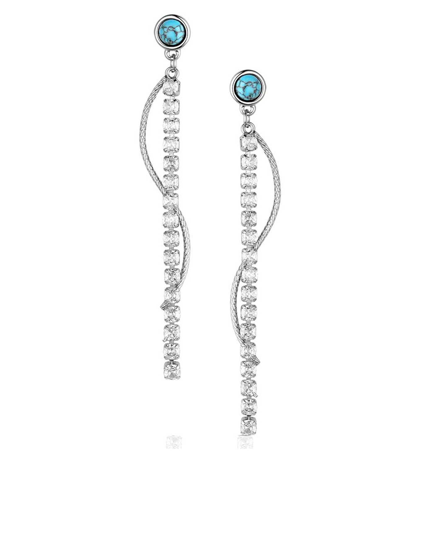 Canyon Serenade Turquoise Earrings - Er6484 by Montana Silversmiths from Skip’s Western Outfitters | MON-ER6484
