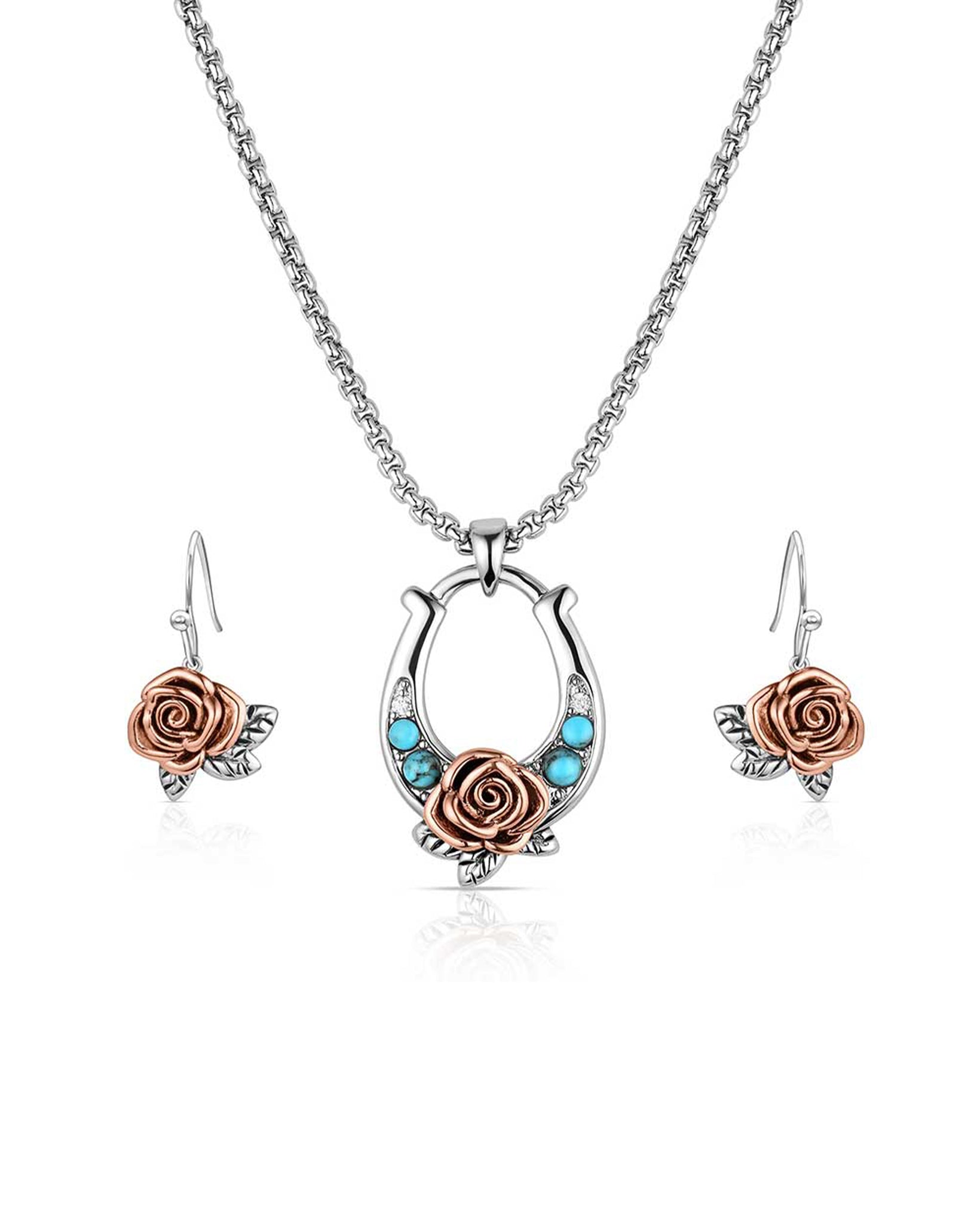 Ride For The Roses Jewelry Set - Js6469 by Montana Silversmiths from Skip’s Western Outfitters | MON-JS6469