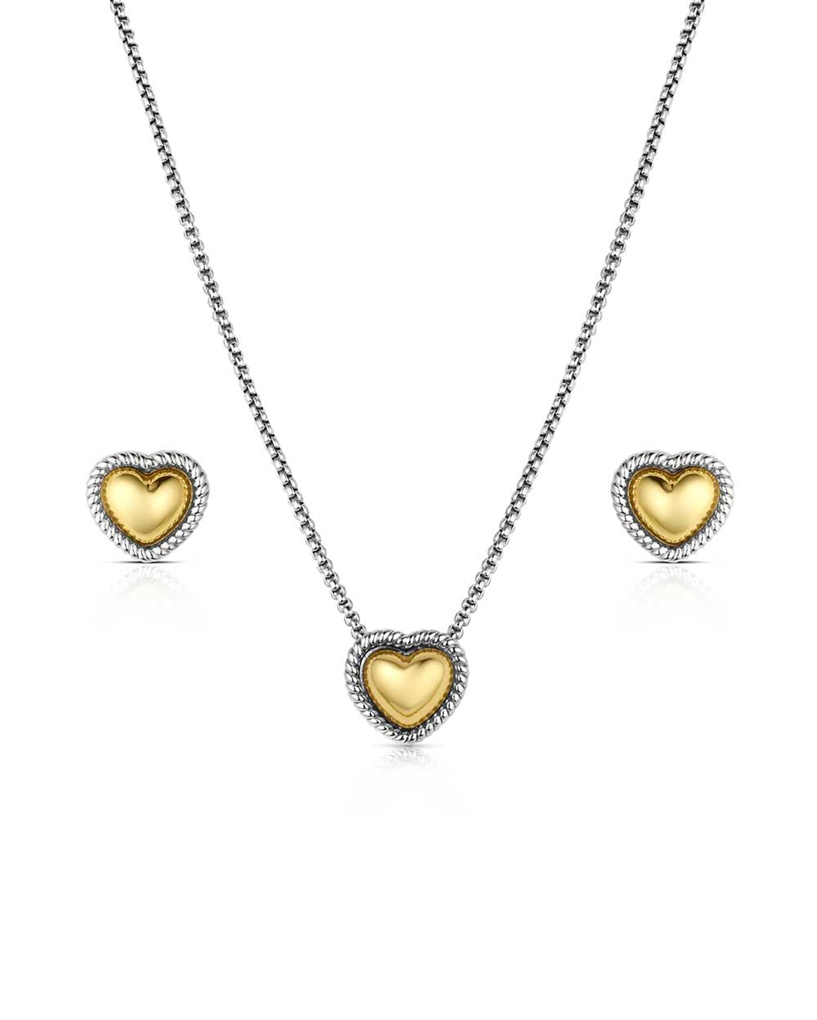Trio Of Hearts Jewelry Set - Js6473 by Montana Silversmiths from Skip’s Western Outfitters | MON-JS6473