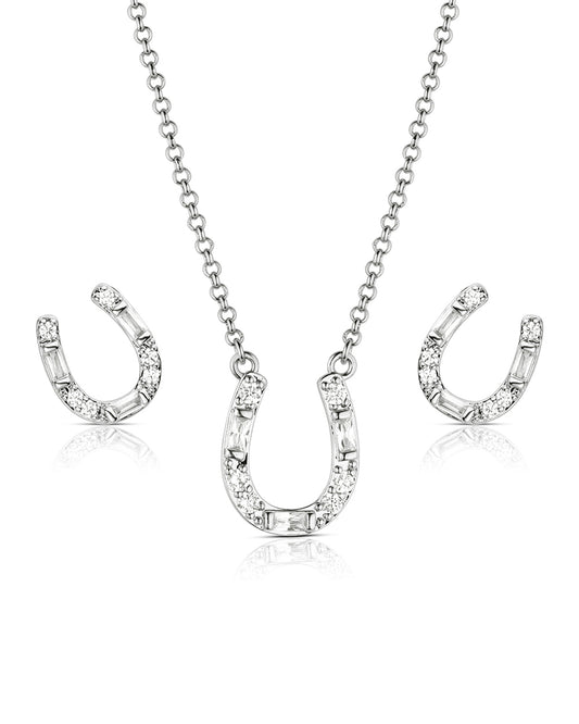 Lucky Stride Horseshoe Jewelry Set - Js6479