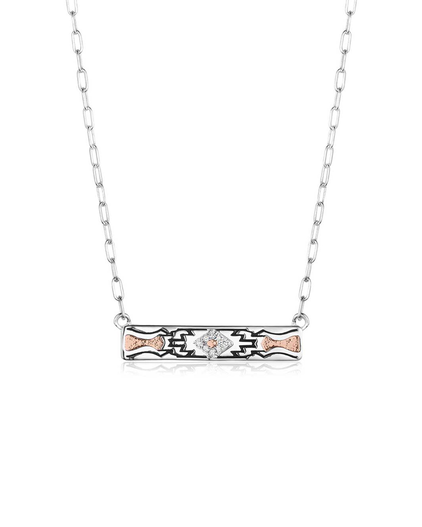 Golden Horizon Bar Necklace - Nc6306 by Montana Silversmiths from Skip’s Western Outfitters | MON-NC6306-O/S