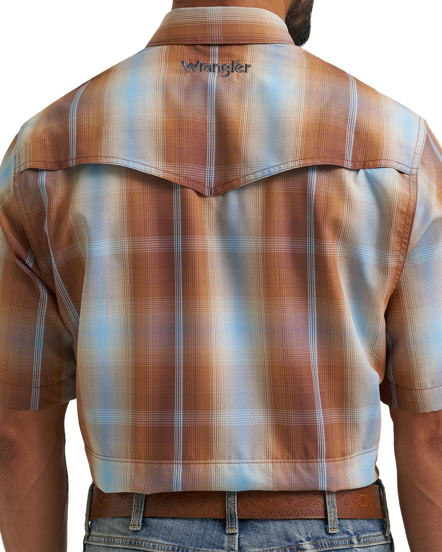 Men's Atg X Wrangler Western Performance Short Sleeve Relaxed Fit Snap Shirt - 112382382