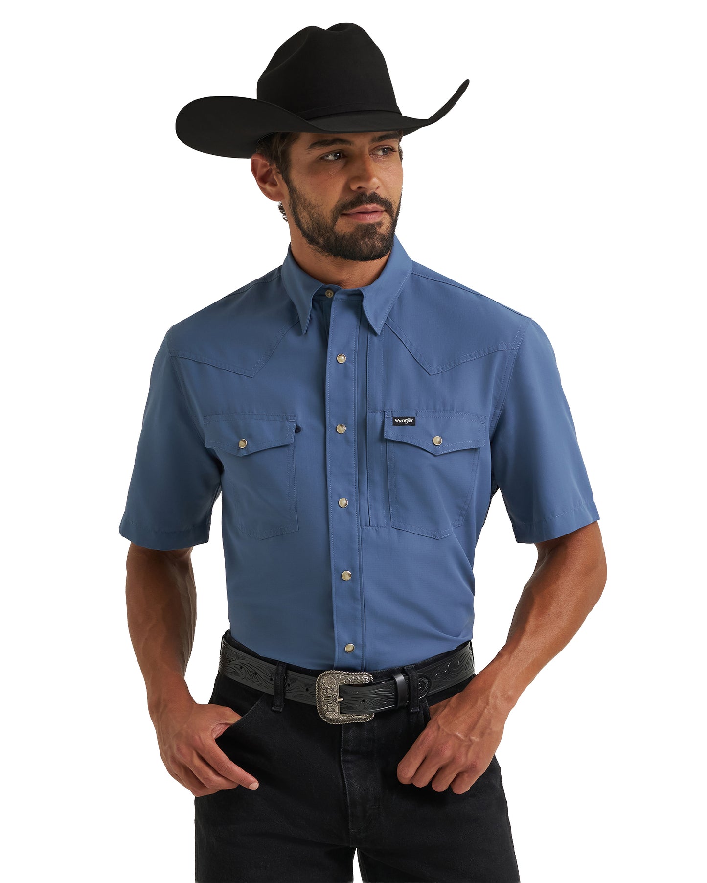 Men's Atg X Wrangler Western Performance Short Sleeve Relaxed Fit Snap Shirt - 112382384