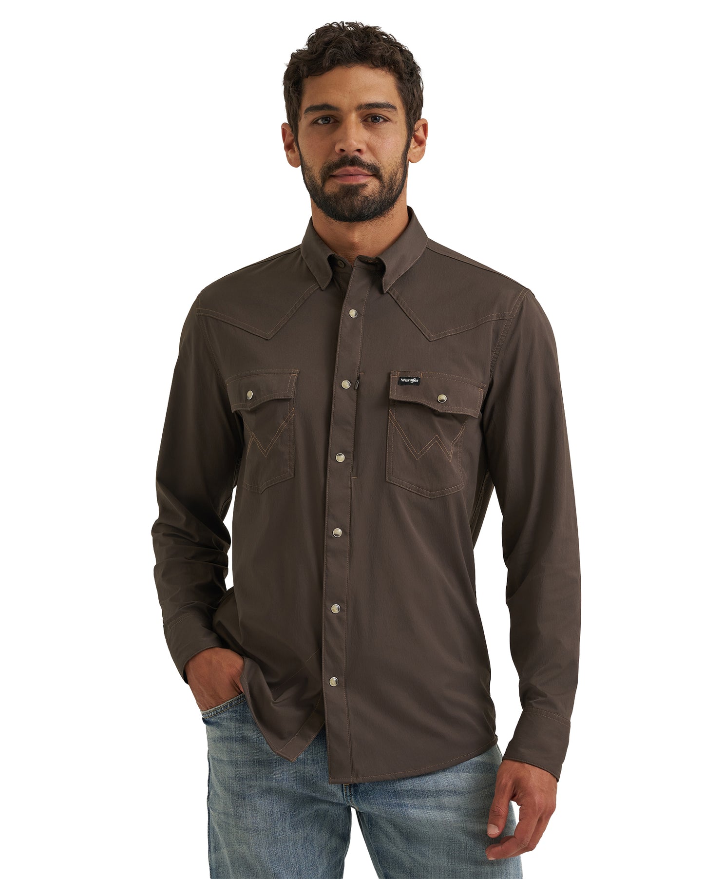 Men's Atg X Wrangler Technical Long Sleeve Regular Fit Snap Shirt - 112382503