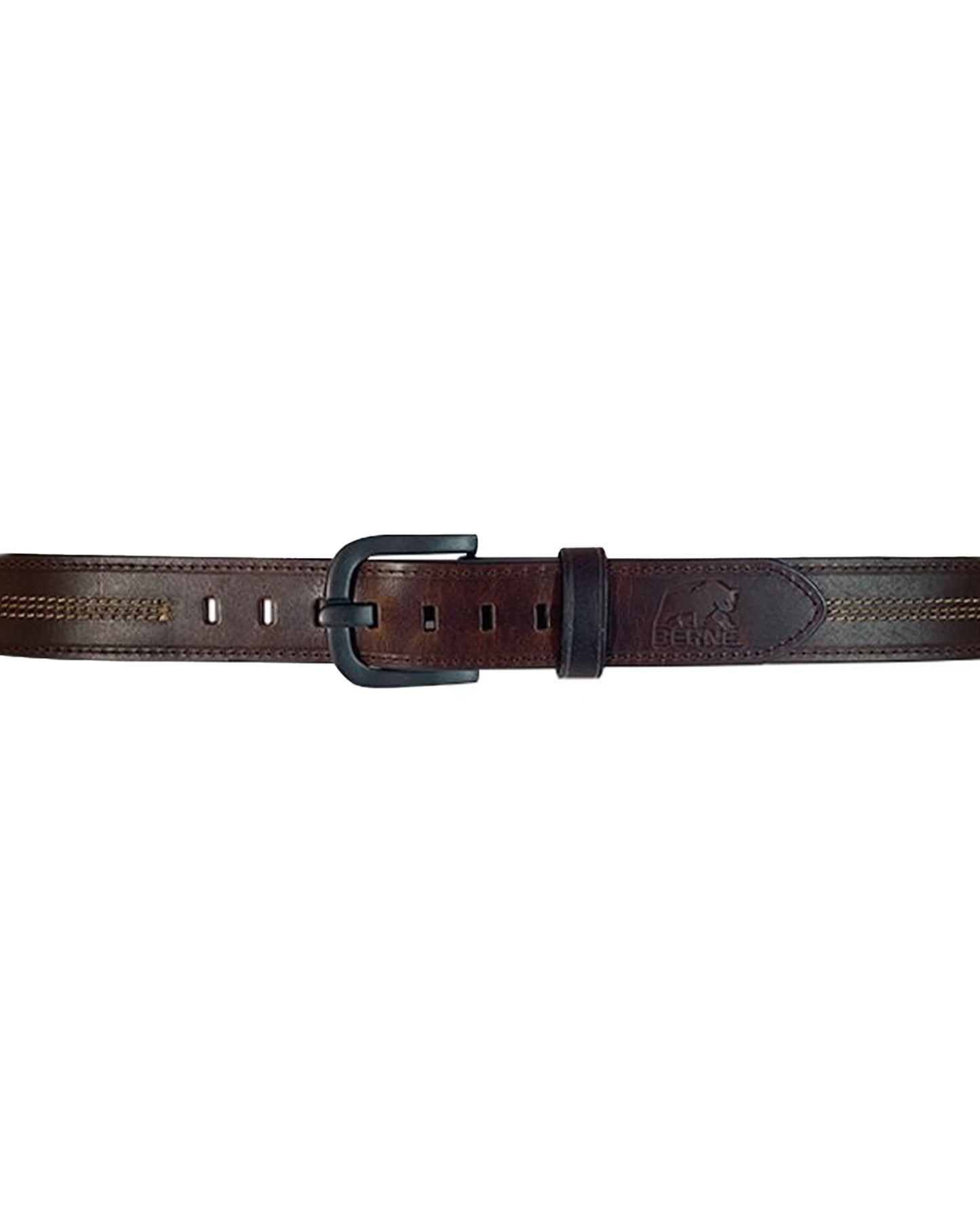 Contrast Stitching Genuine Leather Belt