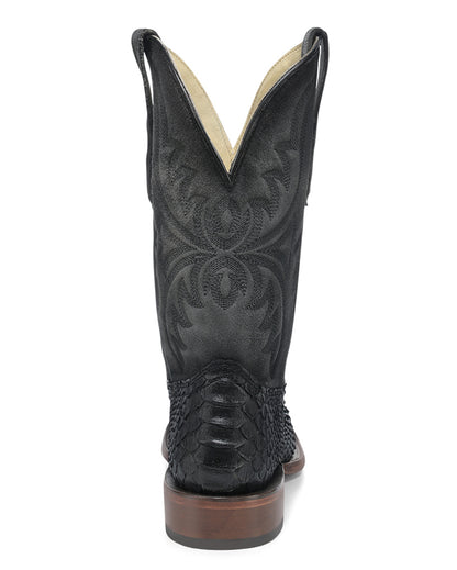Men's Exotic Wide Square Toe Western Boots