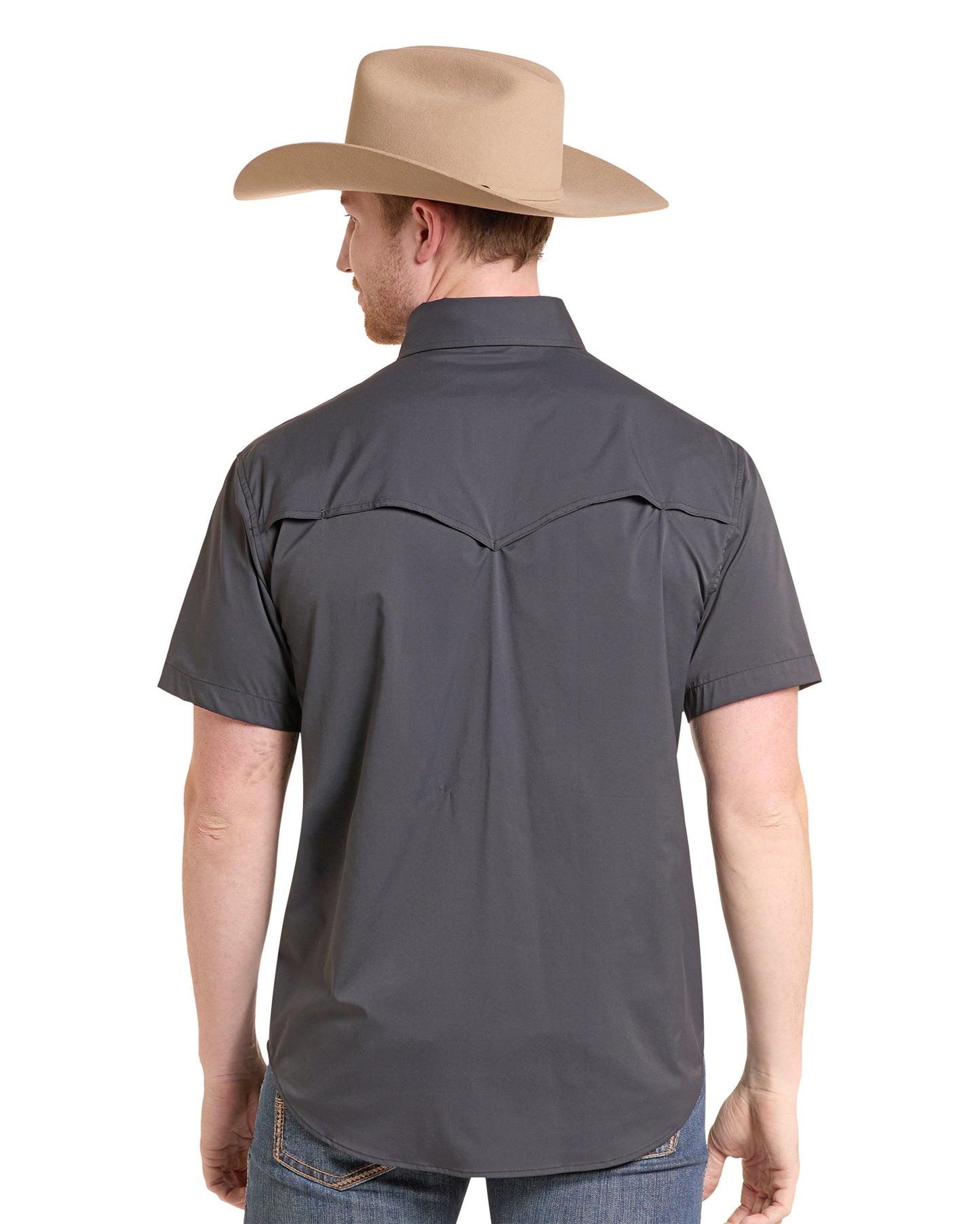 Men's Nylon Tek Solid Core Western Shirt - Bmn3S09641-01