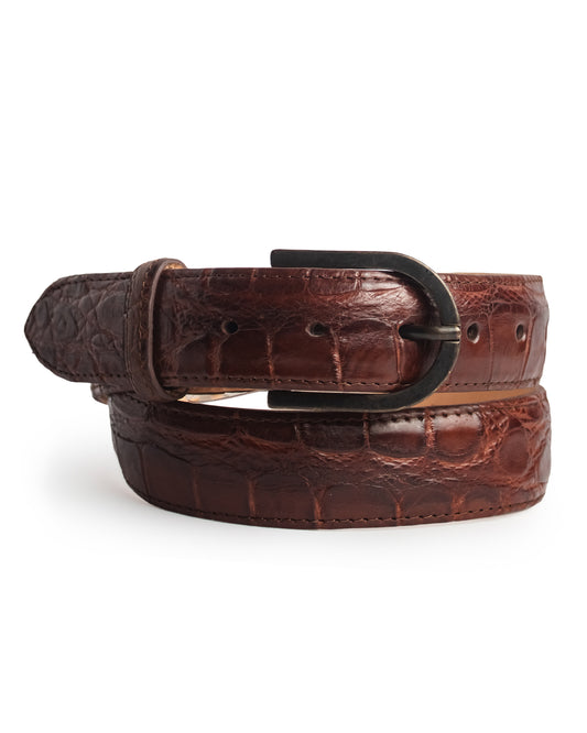 Classic Tan Alligator Belt - Cb405