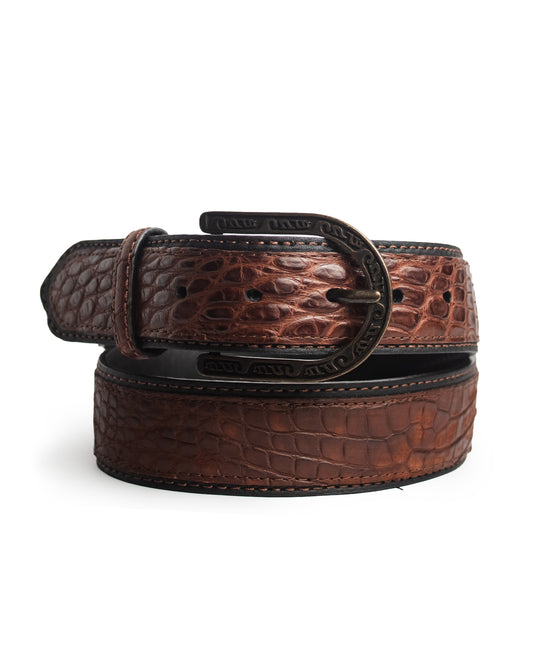 Mn Shedron Alligator Stiching Ranch Belt - Cb502