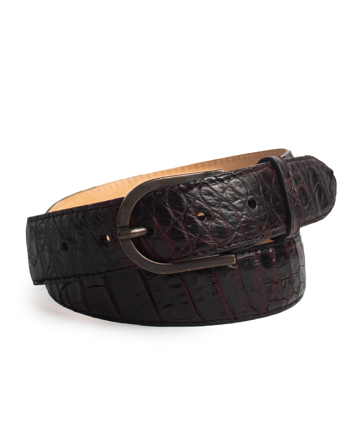 Classic Black Cherry Niloticus Belt - Cb410