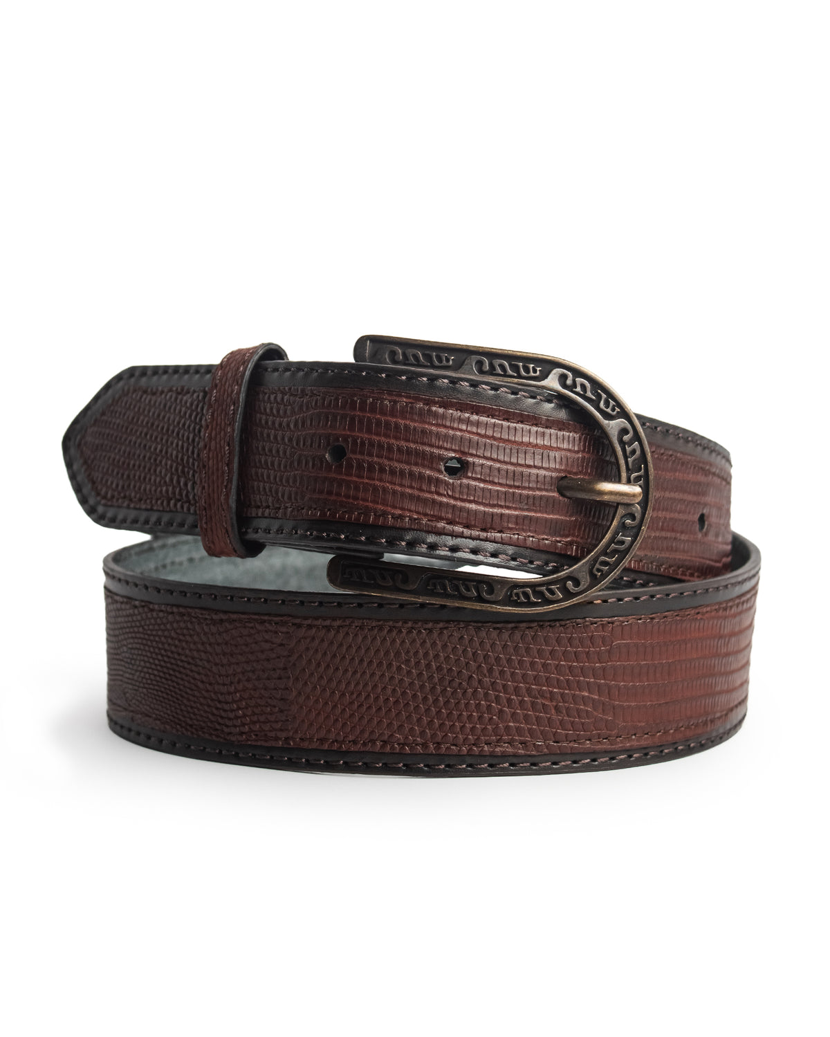 Mn Shedron Lizard Ranch Stiching Belt - Cb504