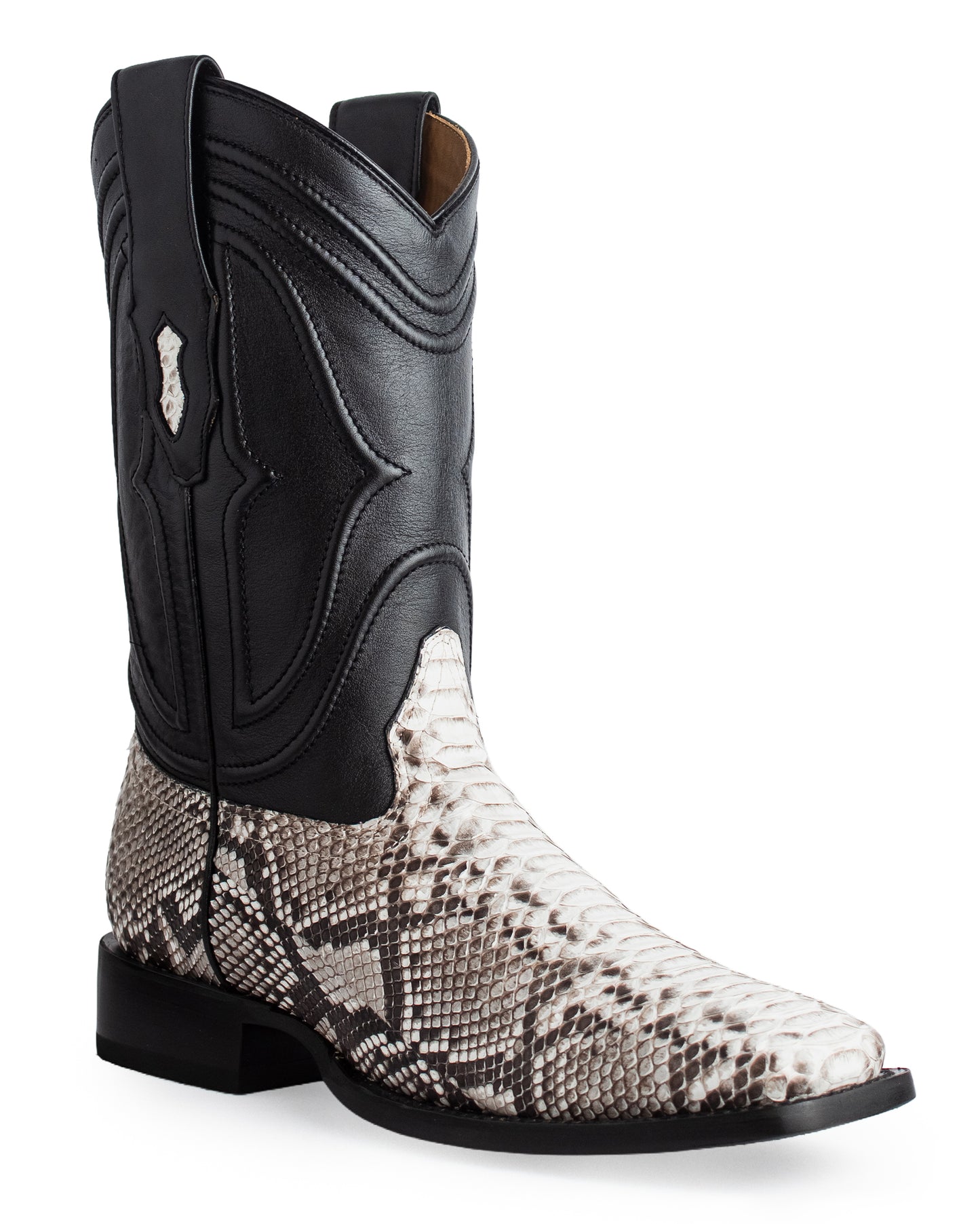 Men's Ke Dressy Wide Square Toe Boot Python Nubuck Western Boots - 82N5749