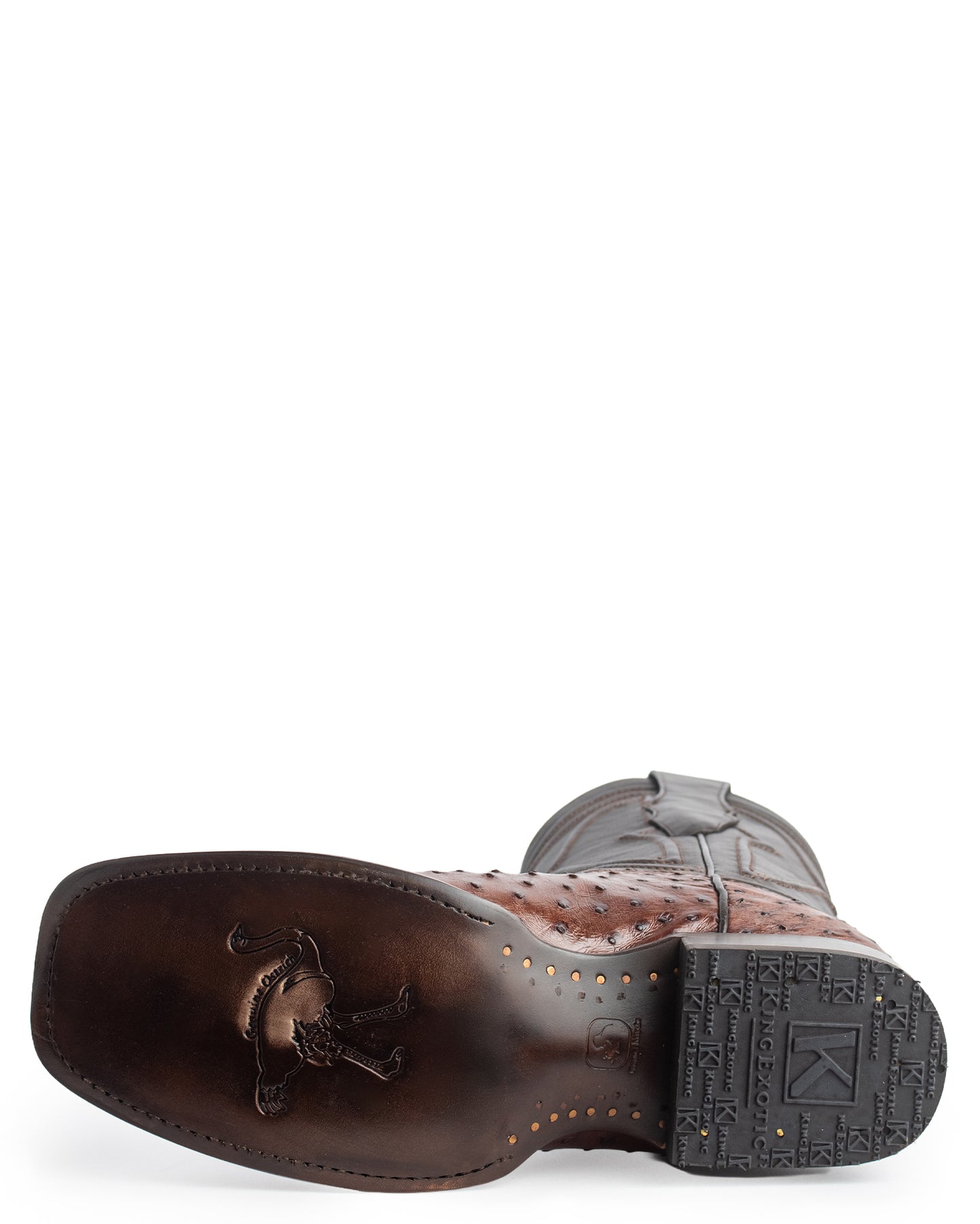 Men's Ke Dressy Wide Square Toe Boot Ostrich Western Boots - 820360