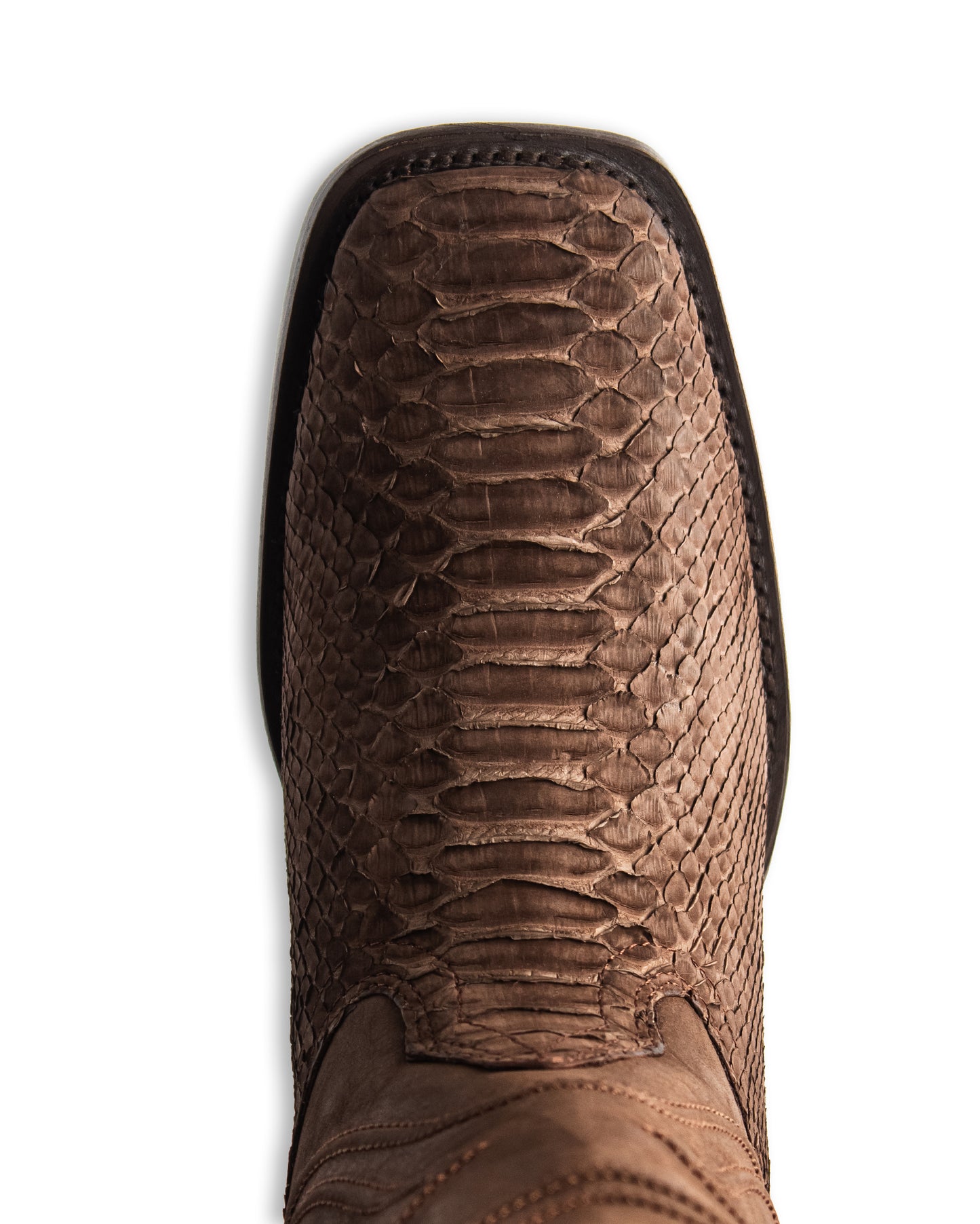 Men's Ke Dressy Wide Square Toe Boot Python Nubuck Western Boots - 82N5707