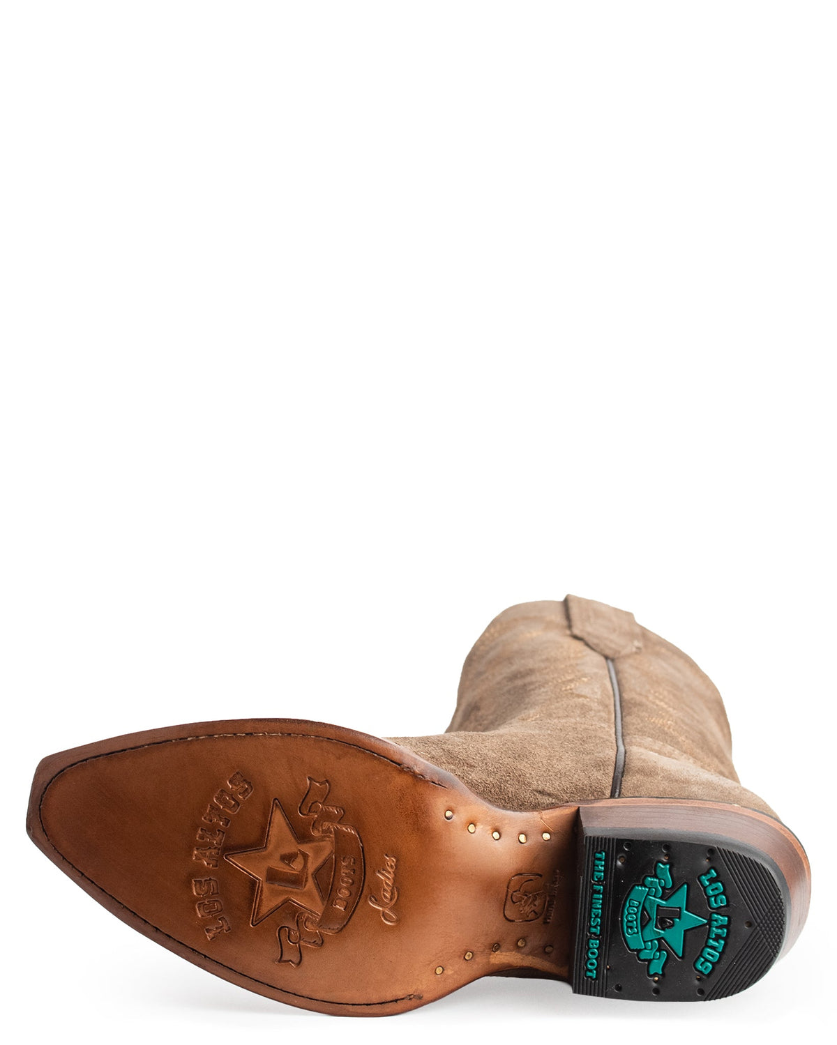 Women's Snip Toe Boot W/ Medallion Suede Leather Western Boots - 34M6607