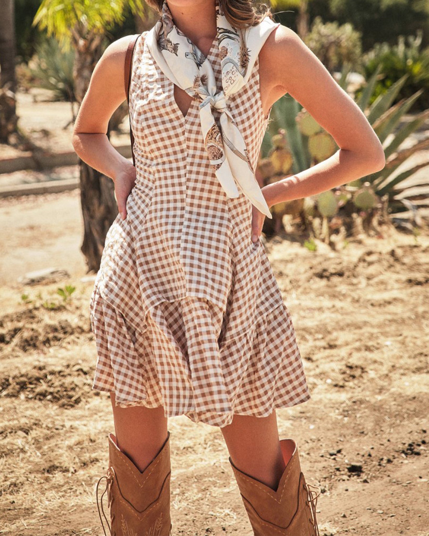 Women's Gingham Flare Mini Dress | Blue B | Apparel at Skip's L / SAND Women's Gingham Flare Mini Dress | Blue B | Apparel at Skip's L / SAND