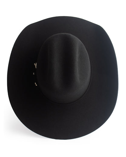 Mesa Pure Wool Black Cattleman Crown Western Hat - Mesa-W5-Black