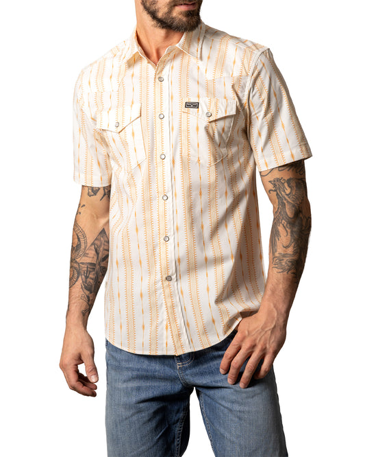 Men's Sonny Shirt - Mds0000089-Oe001 by Kimes Ranch from Skip’s Western Outfitters | KMR-MDS0000089-OE001-S-ORANGE